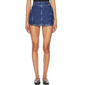 NWT We The Free Denim Runaway Mini Skirt Size 27